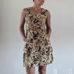 Dangerfield Jungle Print Dress with Pockets. Size M